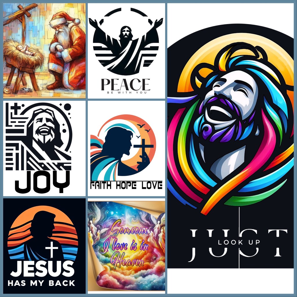 Collage of Jesus images