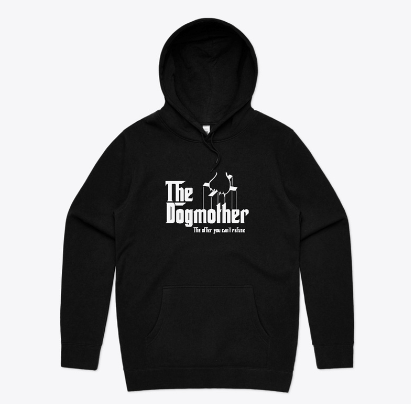 The Dogmother in the theme of the Godfather logo